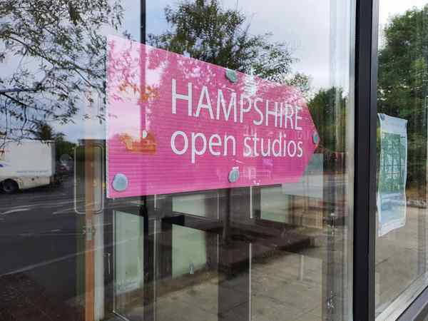 hampshire open studios sign in window Aug 25 600px