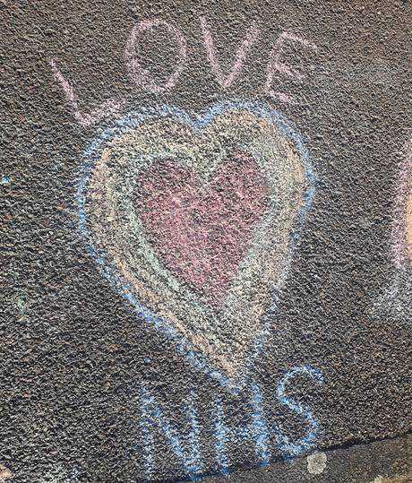 love nhs chalk drawing