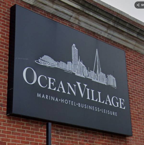 ocean village sign from Google streetview