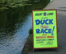 duck race sign