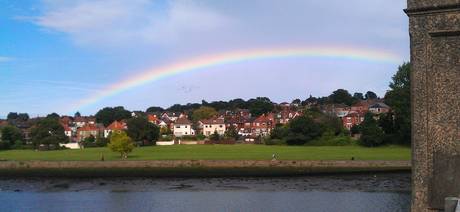 Bitterne Park under a rainbow
