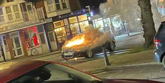 car fire at triangle 10 12 25 Matt Hill