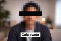 pixelated cafe owner with caption 200pxn