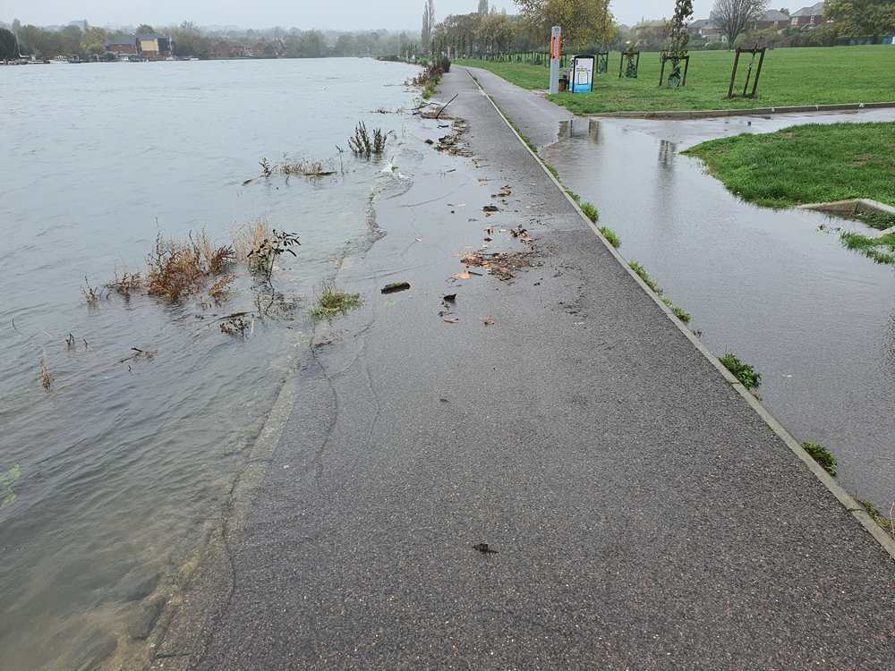 flood cyclist riverside march 14